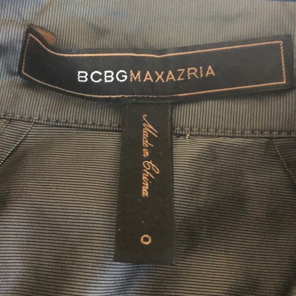 BCBG MaxAzria Taffeta Dress Black/Grey Size 0 - Picture 4 of 7